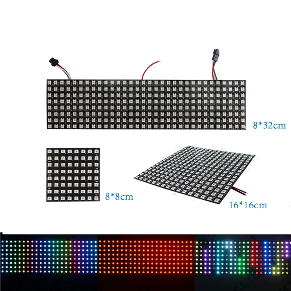 5V ws2812b 8x8 16x16 8x32 ws2812 leds Panel Pixel screen RGB Individually addressable strips address lamp