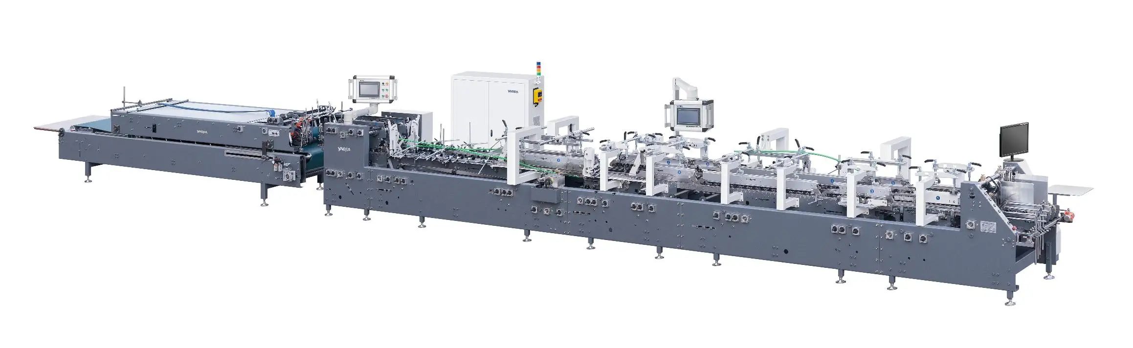 product pryb 900f automatic cold glue straight line bottom lock side glue box mini paper tray forming folder gluer machine-14
