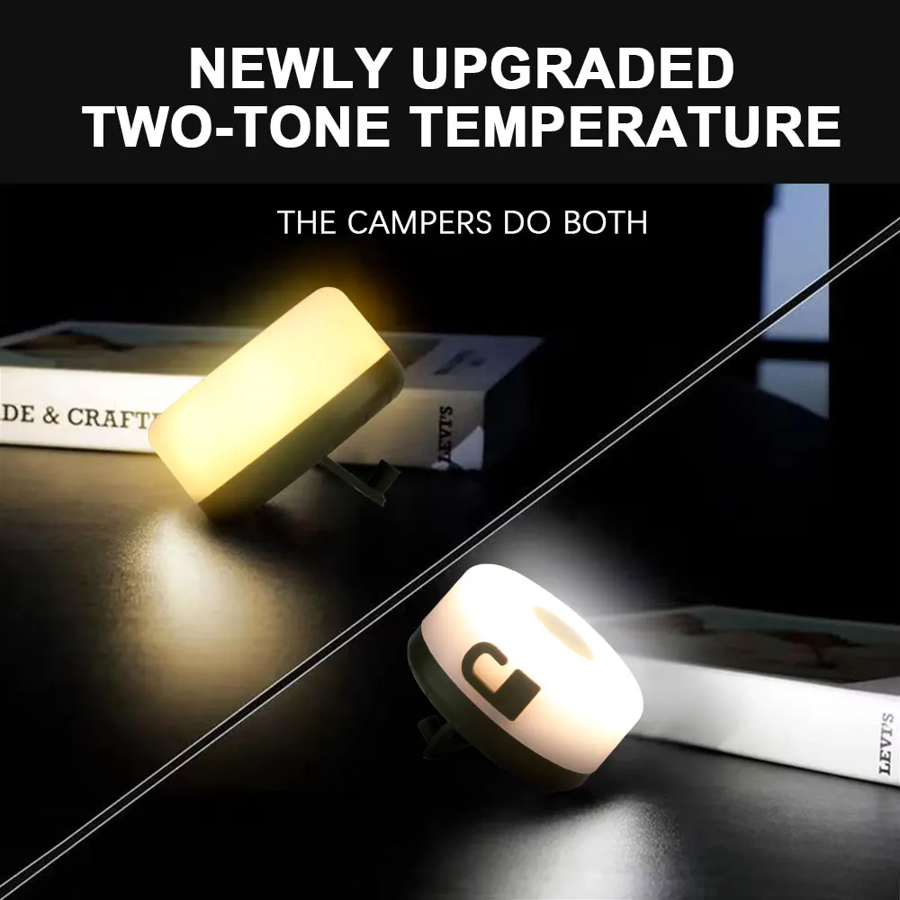 Wireless String Lights with USB Charging LED Camping Light Decoration Lights with Hook