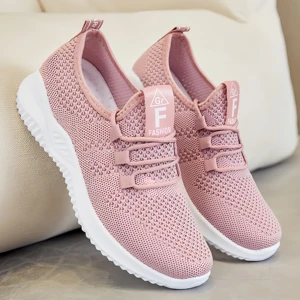 Custom OEM New Casual Fashion Fly Weaving Breathable Soft Bottom Trendy Running Shoes