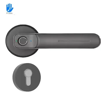 Smart Keyless Fingerprint Electronic Handle Lock Door Safety Handle Lock