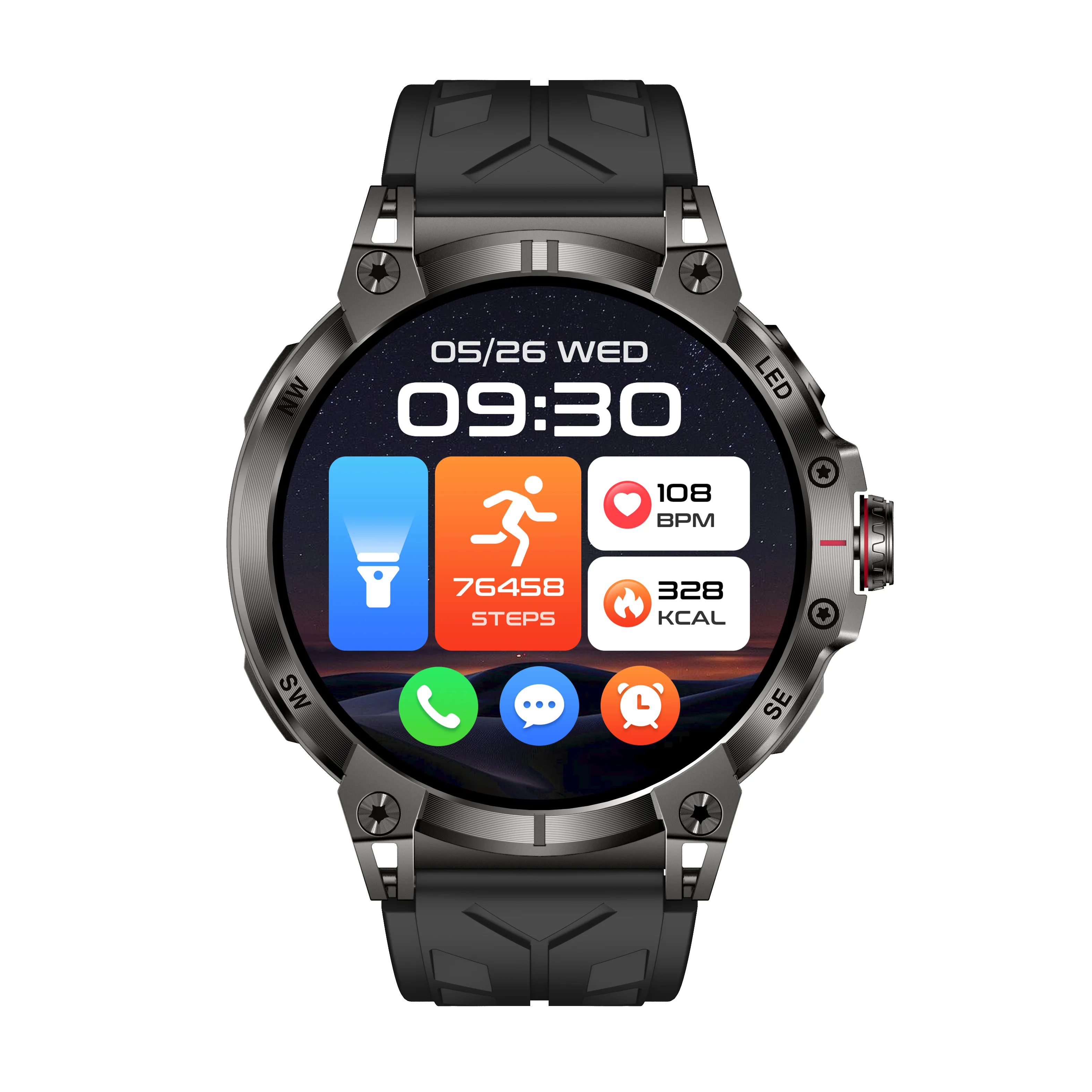 VALDUS Blood Pressure Monitoring Heart Rate Monitoring 760mAh Battery Waterproof Smartwatch Weather Forecast VS19 Smart Watch