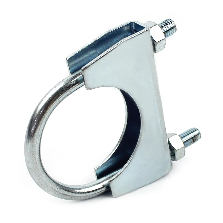 Muffler Tape 3 1/2" Muffler Clamp U-Bolt Saddle Style Steel 3/8 U BOLT MADE IN USA 3-1/2 INCH 2.5 Exhaust Clamp - Foto 12