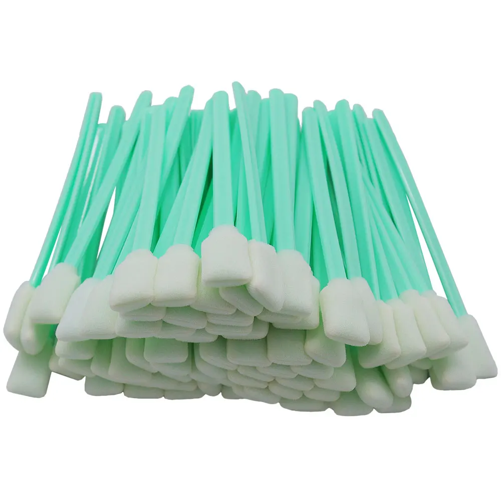 100 Pc Tipped Cleaning Solvent Swabs Foam For Epson Mutoh Mimaki Roland Print XR 