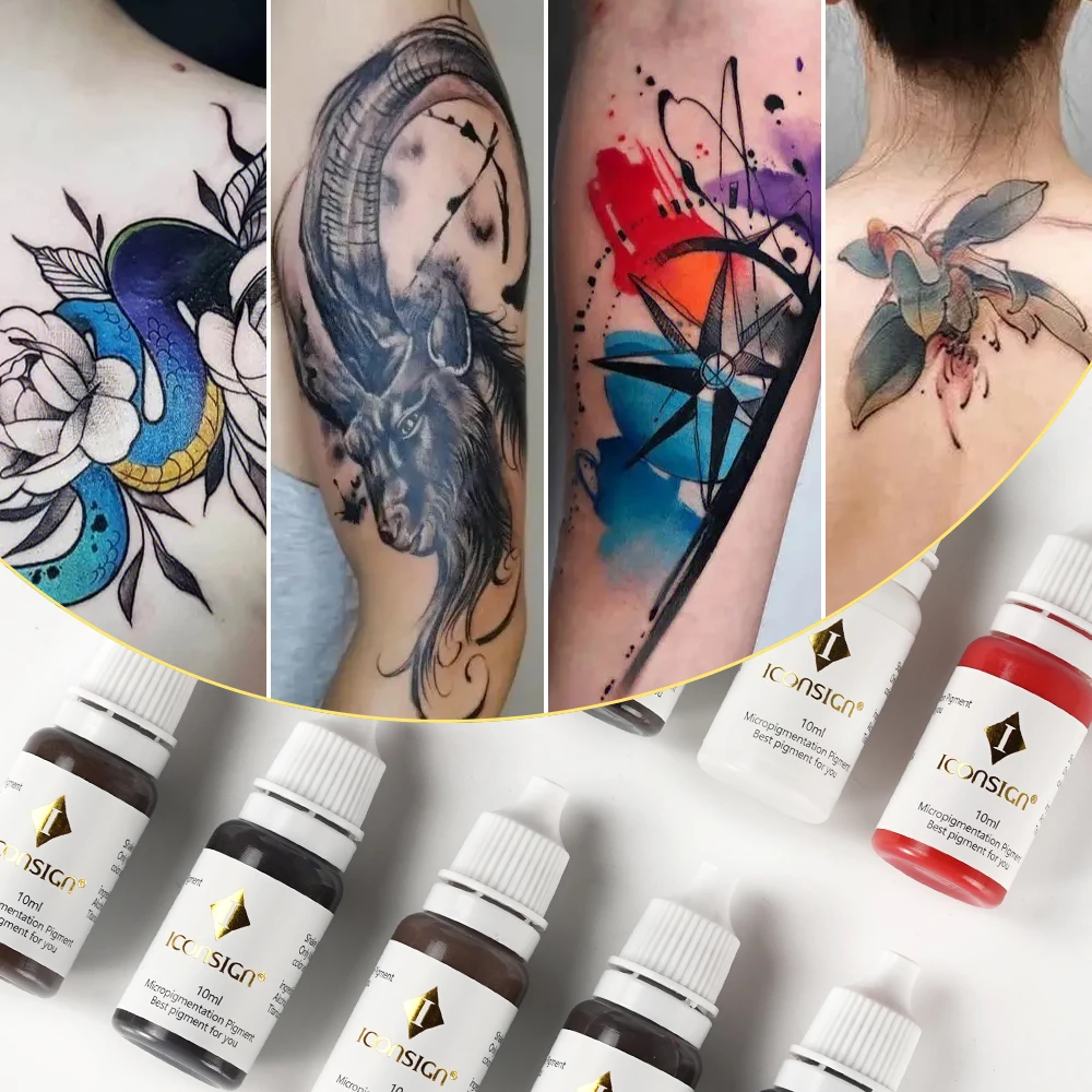 ICONSIGN Tattoo Ink Eyebrow Microblading Pigment in Stock Mouth Eyeliner Tattoo Brow Dye