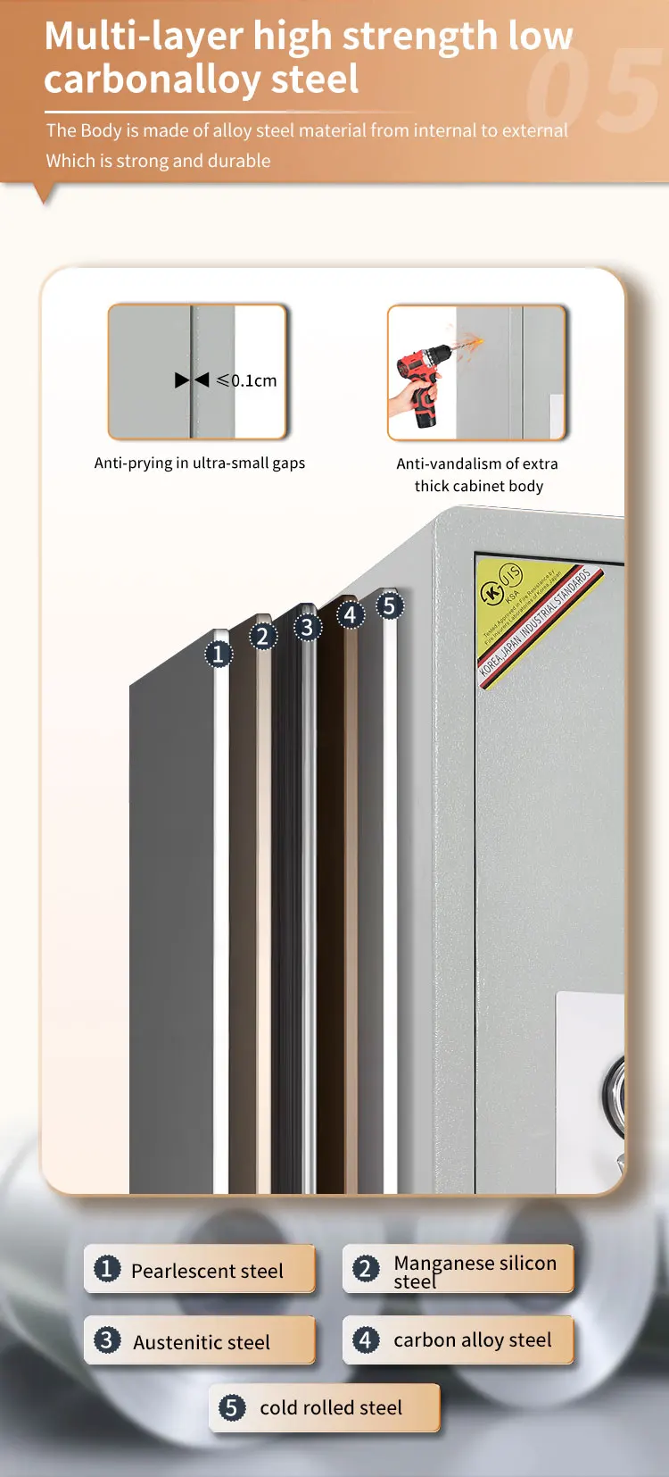 CEQSAFE Combination Lock Fire Resistant Big Stash Firearm Chubb Safe Hotel Box Security Home Fireproof Safe Chubb Safes factory