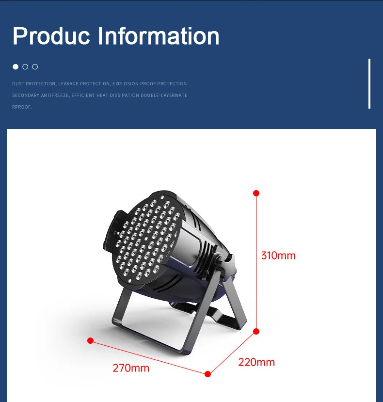 Professional Stage Lighting Kit With 54 Pcs 3w Led Lights Can Stage Lights And Dmx512 Control