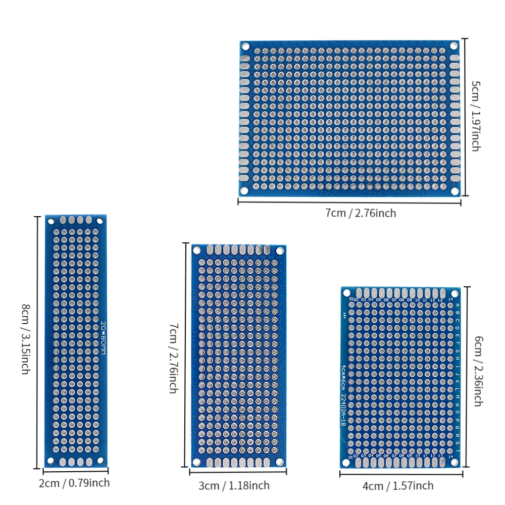 Cartes PCB Universelles Double Face - Lot De 10, 5x7 Cm, Espacement 2,54 Mm, Pour Prototypes électroniques - 2