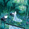 German Fine Flash Blue Card (Springtime Piano Melody)