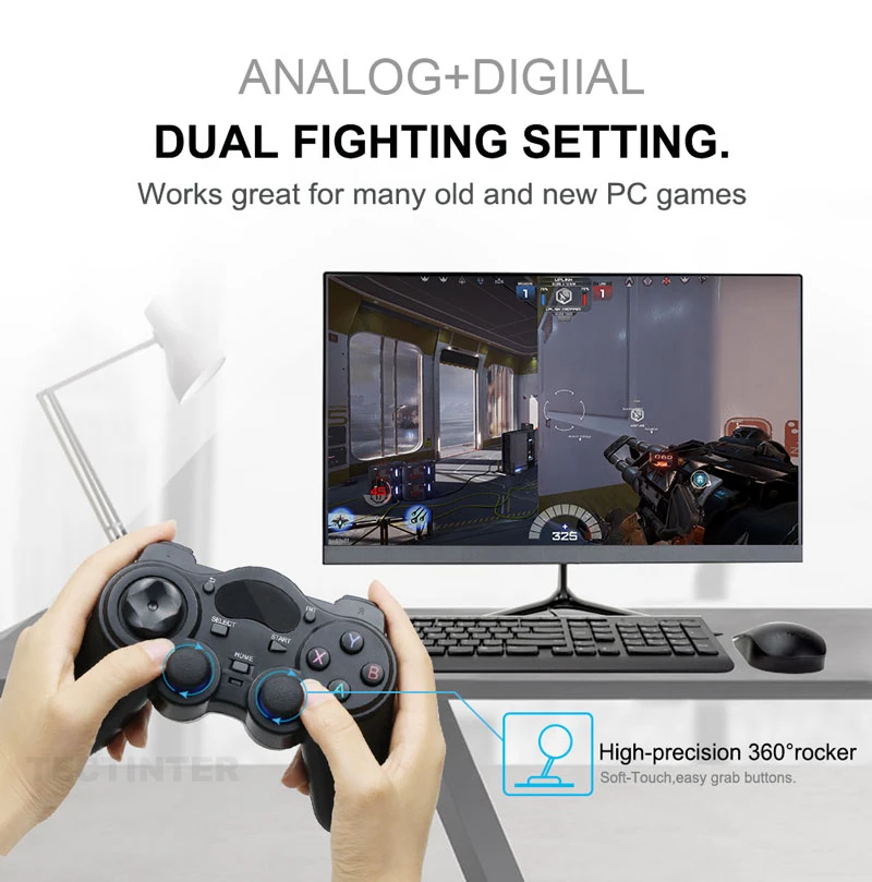 For PS3/Smart Phone For Tablet PC Smart TV Box 2.4 G Controller Gamepad Android Wireless Joystick Joypad with OTG Converter