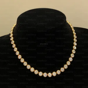 Custom Hip Hop Jewelry Set - 18K Gold 21.75g 16cm Iced Out Lab Diamond Tennis Chain & Bracelet