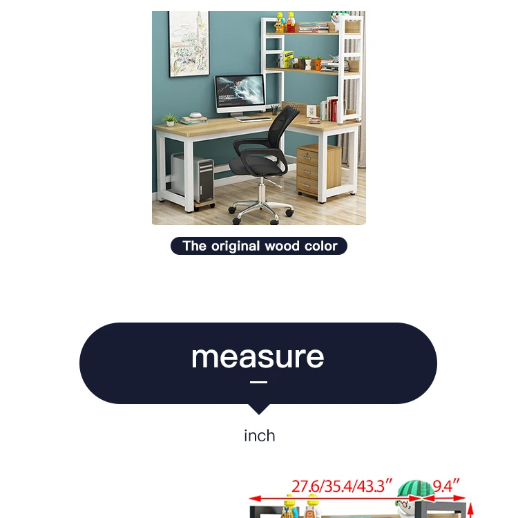 China Professional Manufacture Home Office Organizer Workstation Luxury Office Desk Wood