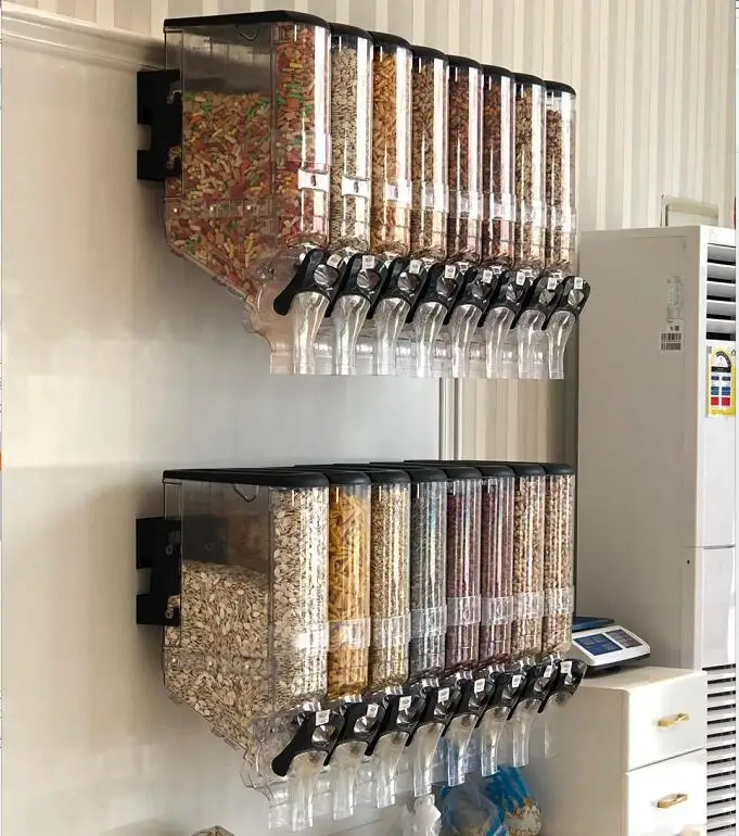 ECOBOX plastic gravity bin dispensadores de granos grain dispenser for bulk foods