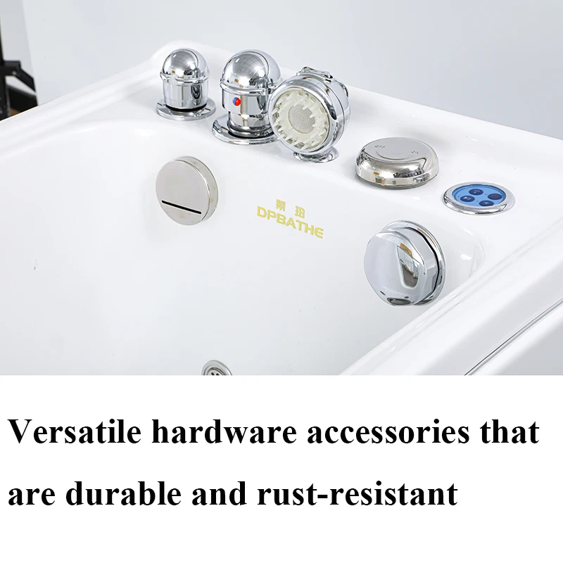 Modern Design Freestanding Acrylic Baby Spa Bathing Station Whirlpool Massage Tub with Armrest and Drainer