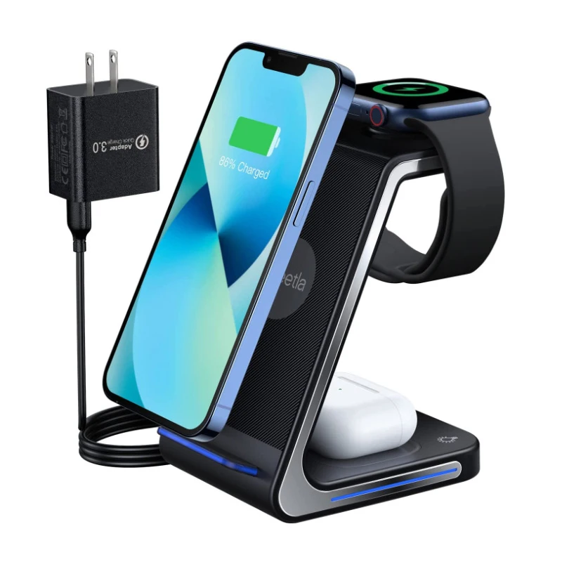 Searysky Private Model New 3 in 1 Magnetic Wireless Charger Stand for iphone