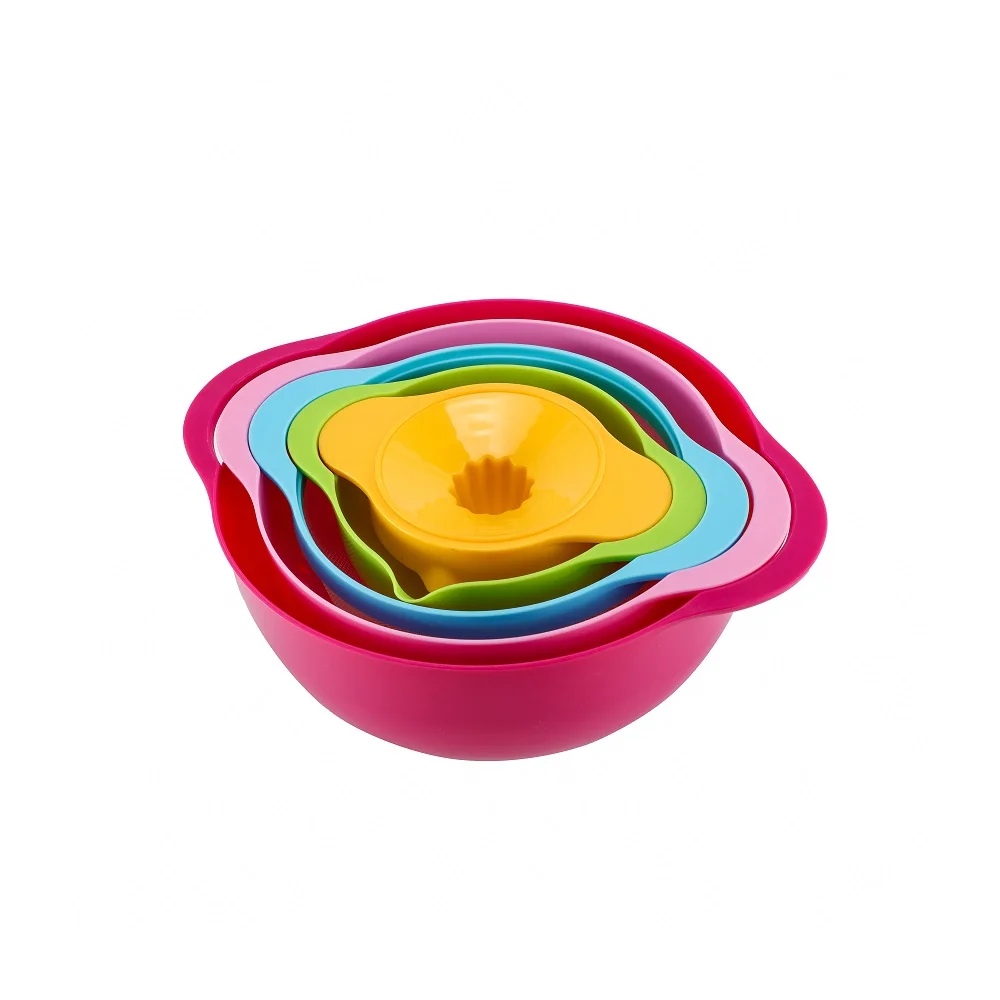 kitchen pp colorful creative big salad plastic mixing bowls set
