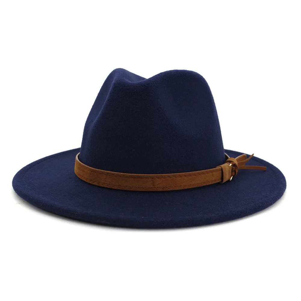 Wholesale New Arrive Custom Trilby Retro Large Brim Felt Fedora Hats