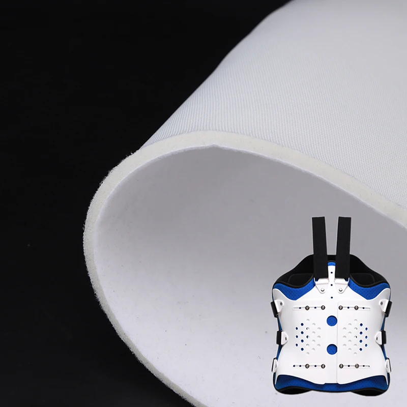 Wysokiej jakości bestsellerowy przyjazny dla skóry pluszowy materiał piankowy do ortopedycznych opasek medycznych/materiał do ochronnego pasa lędźwiowego/paski z zatrzaskami Velcro