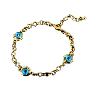 Luxury Evil Eye Crystal Allah Women's Bracelets with Charms Muslim Turkish Blue Eye Bracelet Gold Plated Never Faded Jewellery