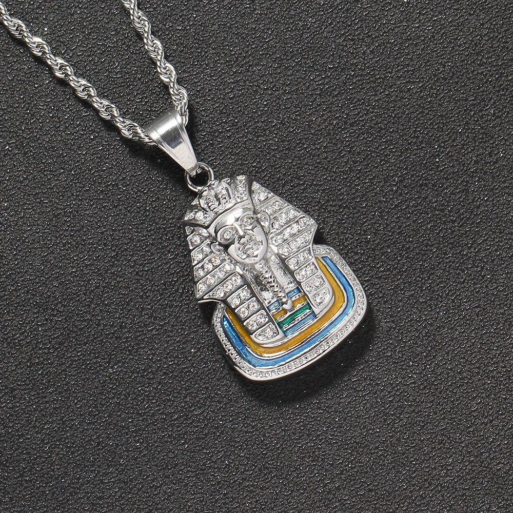 ツタンカーメン ファラオ エジプトリバイバル WG ヴィンテージネックレスi69 ヒップホップツタンカーメン古代ゴールドエジプトファラオ