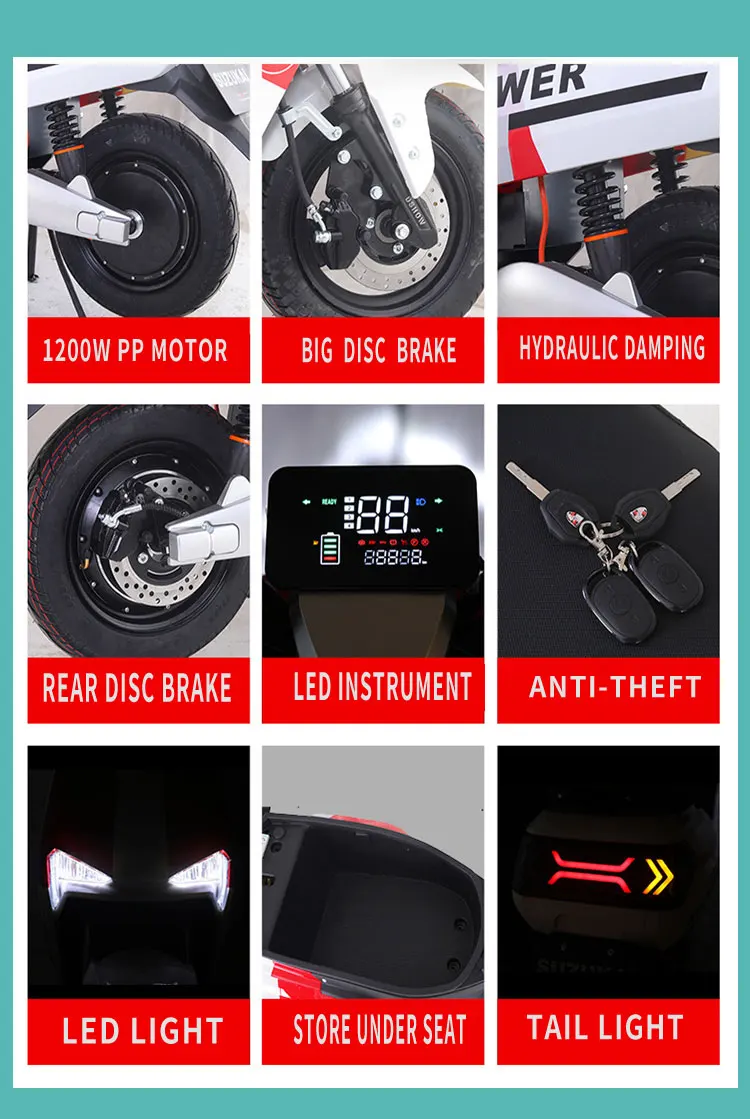 XINHAO 1200W e bike motorcycle Electric Motorcycles Scooters for Adult