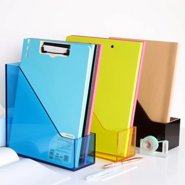 Customized Clear acrylic brochure file display holder plexiglass  display box