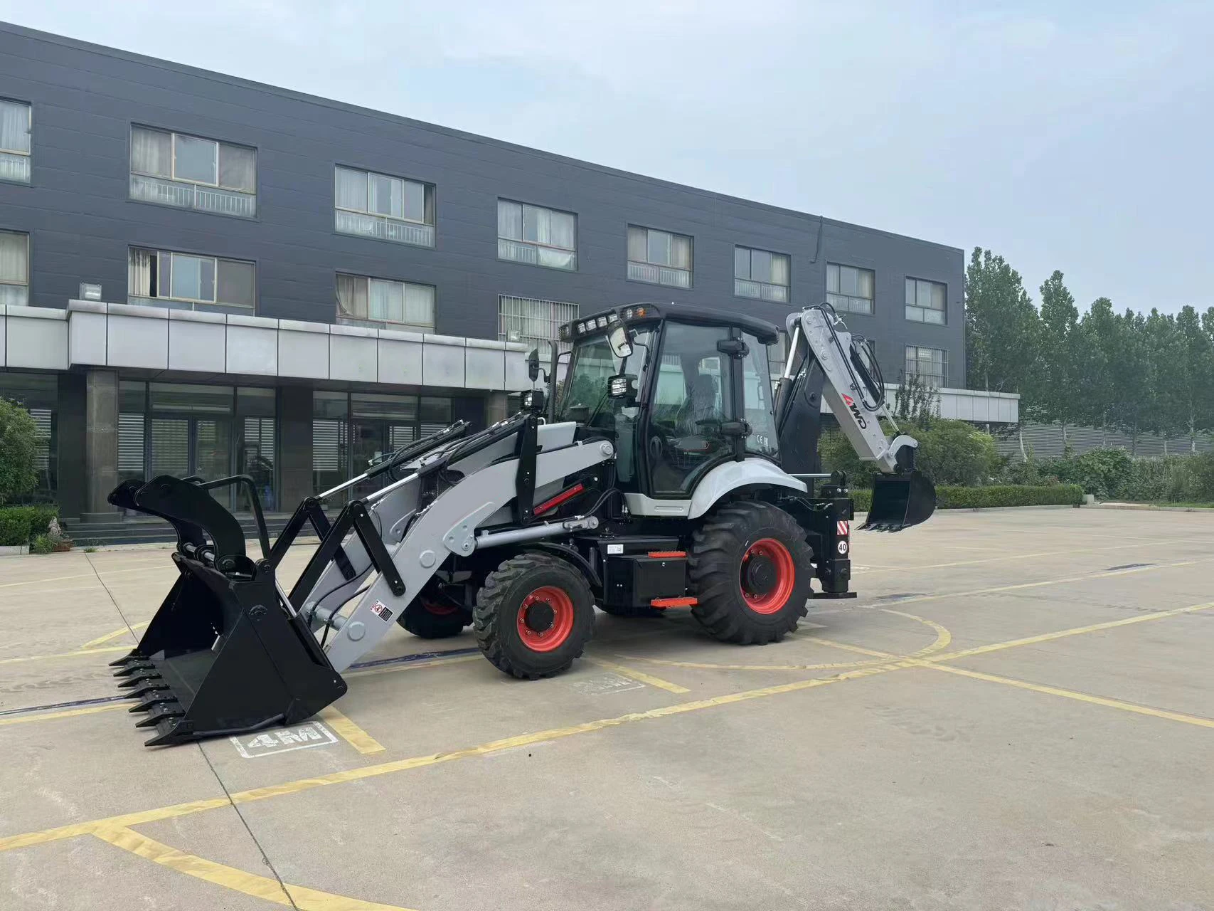 Loading Backhoe Mini Loader 4x4 Backhoe Wheel Diesel Engine 1-Year Warranty Including ...