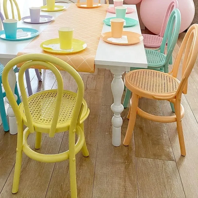 Hotel Commercial Furniture Colorful Bentwood Chair for Kids Party