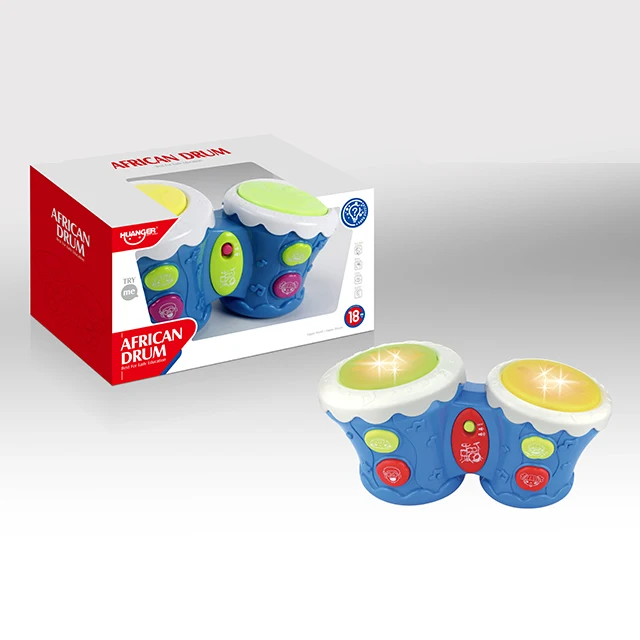 Детский барабан для захлопывания музыкальные игрушки с подсветкой и