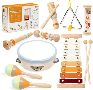 Hot Selling Wooden Percussion Instruments Modern Xylophone Music Kindergarten Vocal Enlightenment Science Education Toy for Kids
