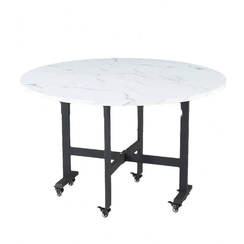 Modern Furniture Foldable table Dining Table Leisure Center Table with Metal Frame