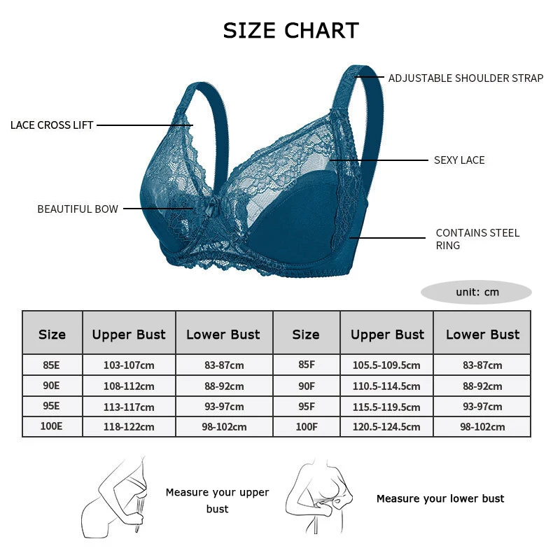 Xl-4xl Wholesale Ef Cup 38 Boobs Size Big Breast Lingerie Gather ...