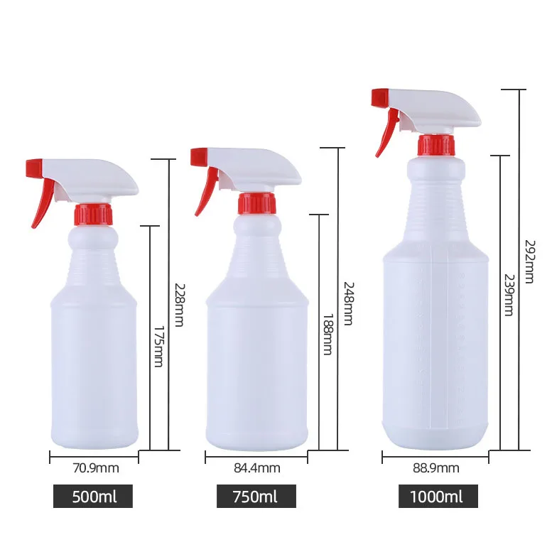 Refillable 1L 25oz White Round Graduation Mark Plastic Trigger Sprayer ...