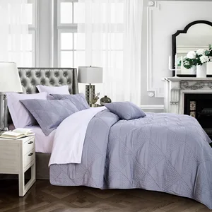 KOSMOS 100% Polyester Satin king Size Fitted Quilted Bedspreads for Middle East