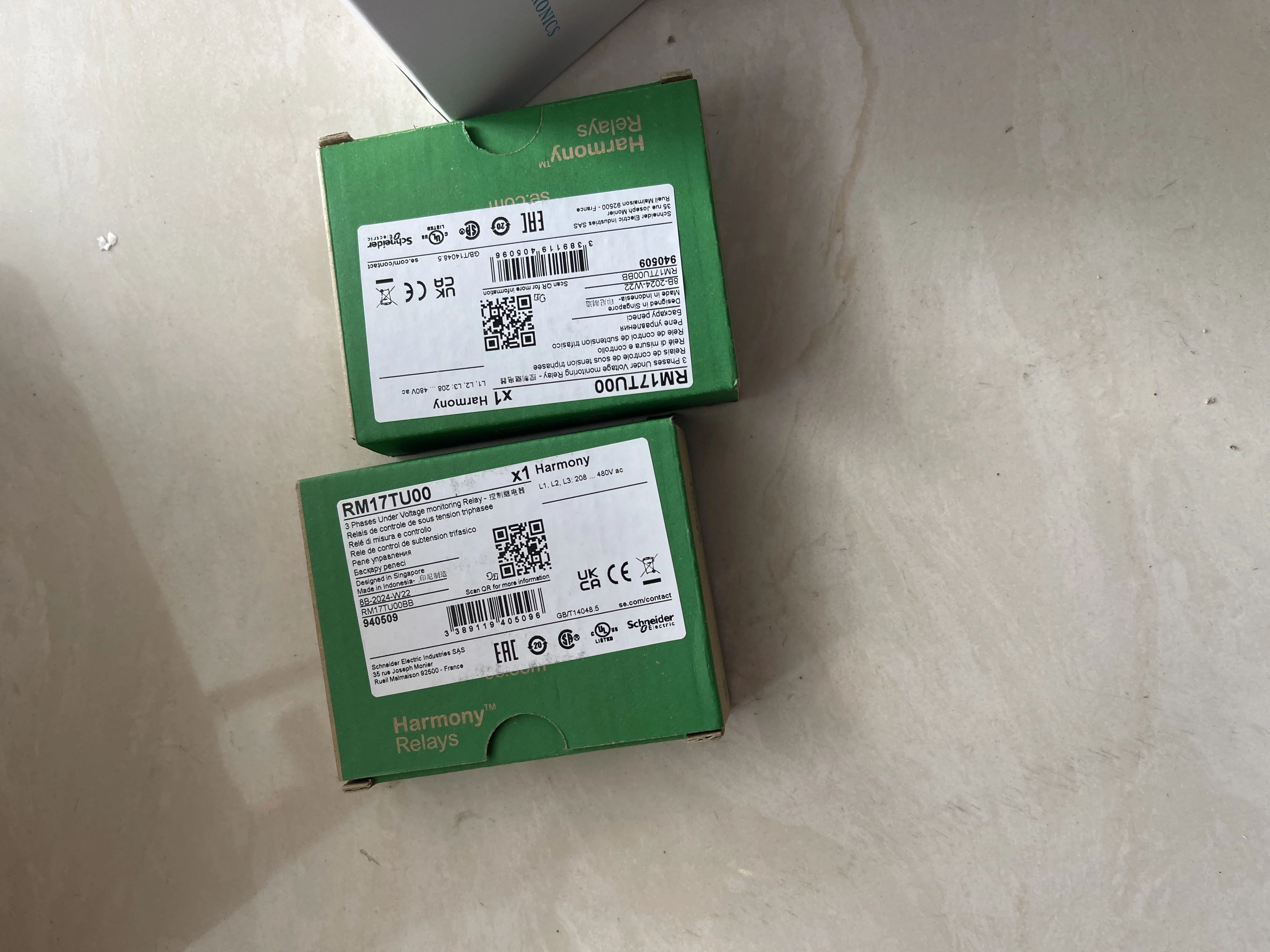 Schneider 3-Phase Under Voltage Monitoring Relay RM17TU00