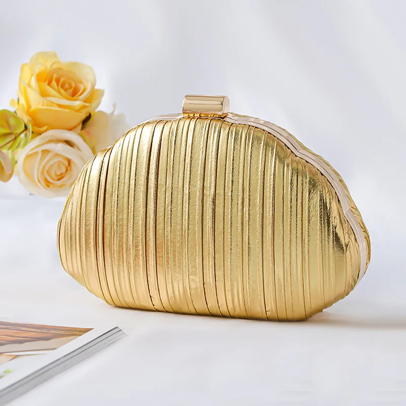 slim fit dress slacks BABEYOND Metallic Pleated Party Clutch Purse, Handbags, Black,