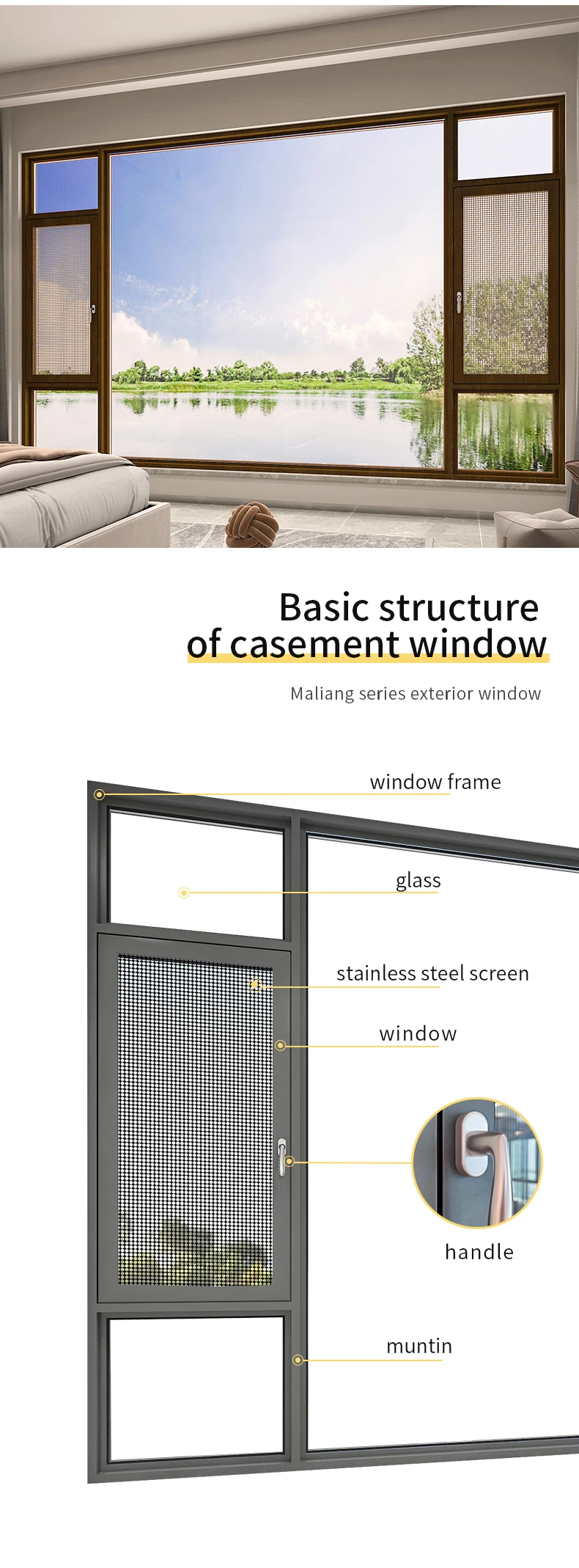 Minimalist Design Casement Window