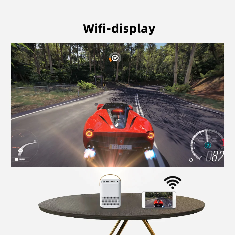 BYINTEK C750 Smart Pico 1080P Projector Full HD Android LCD LED 4K Portable WiFi Beamer With Battery White Black Projectors