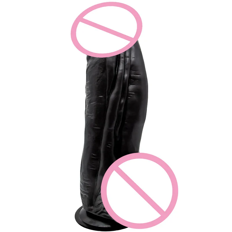 Large Size Simulation Penis Large PVC Brown Skin Color Black Female Appliances Adult Sex Toys Wholesale