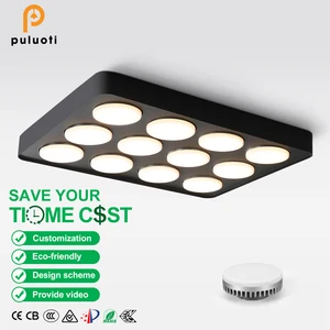 PULUOTI Custom 108W Adjustable LED Light Modern Anti-Glare GX53 Downlight for Home Office Surface Mounted Warm White 4000K Color