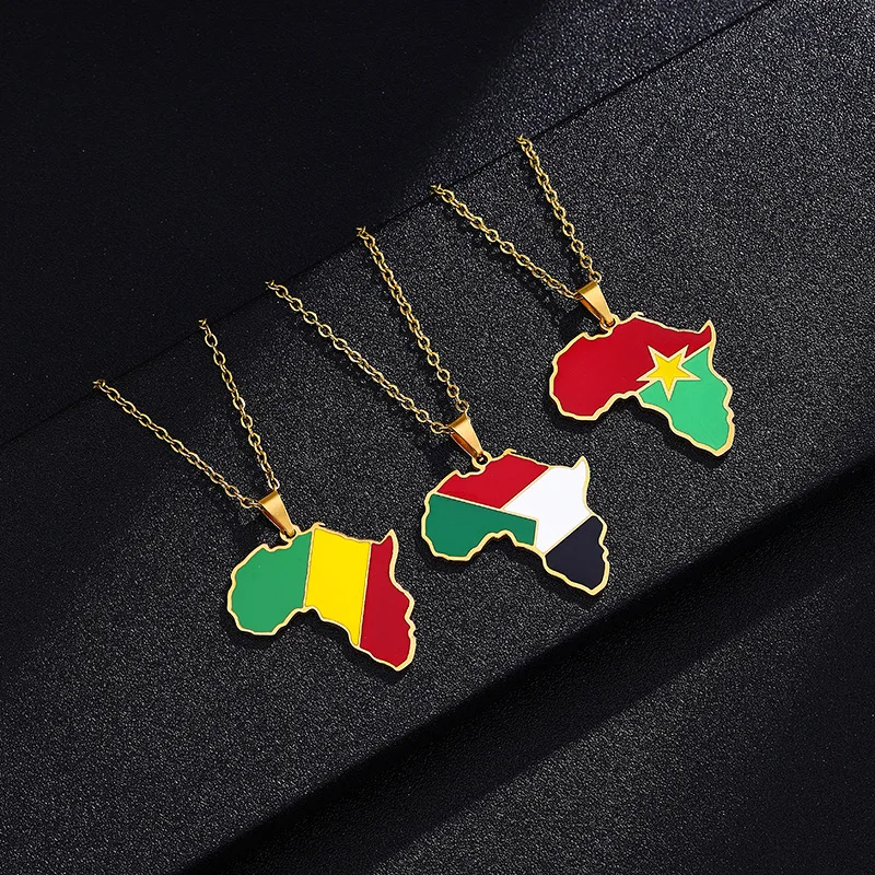 Africa Map Neckalce