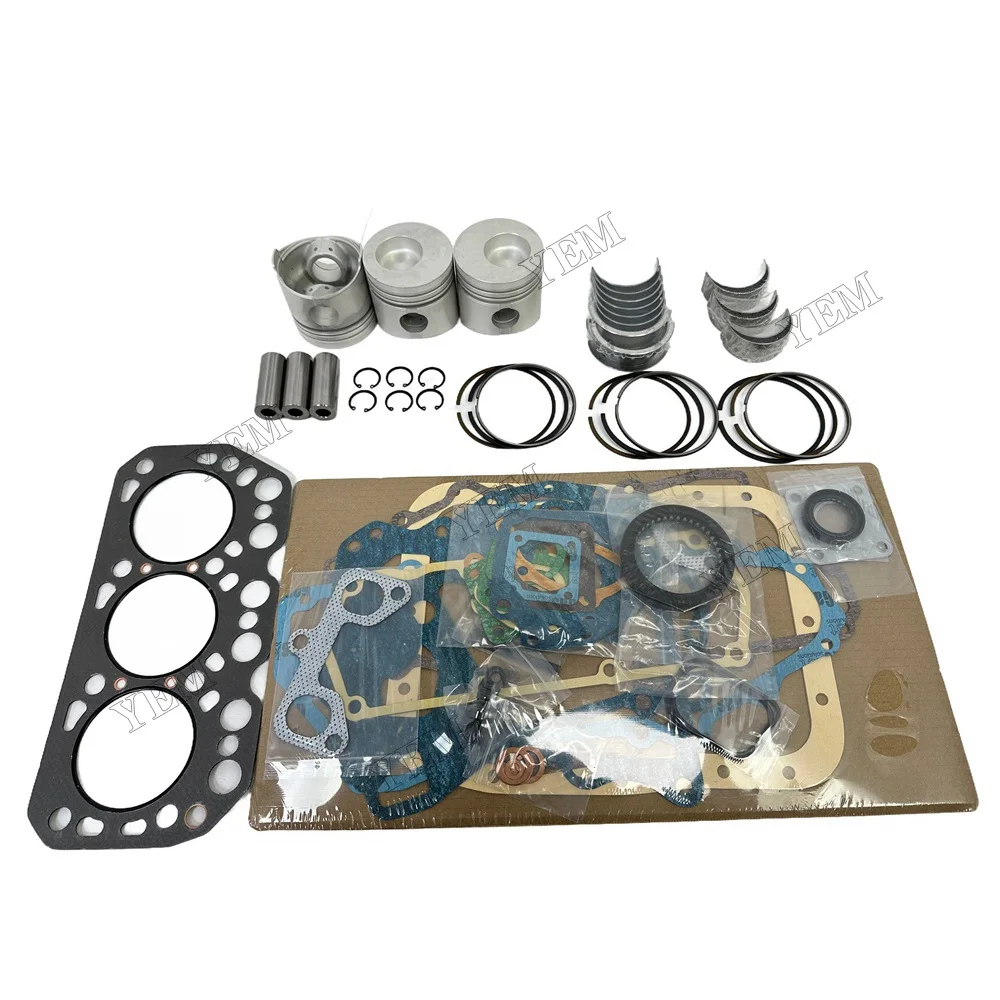 K3M Overhaul Rebuild Kit for Mitsubishi Engine 1140 Compact Tractor Parts 2