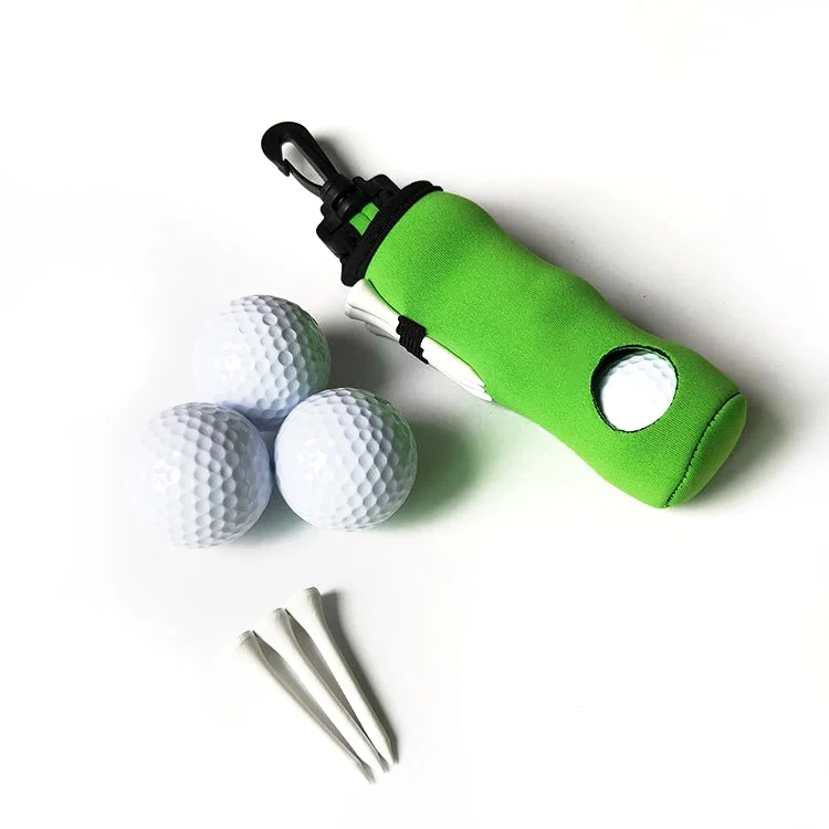 4 Pieces Golf Tee Holder Golf Ball Carry Bag Pouch Golf Ball