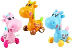 Кавайная игрушка-Жираф часы движущаяся игрушка подарок для малышей Детская заводная