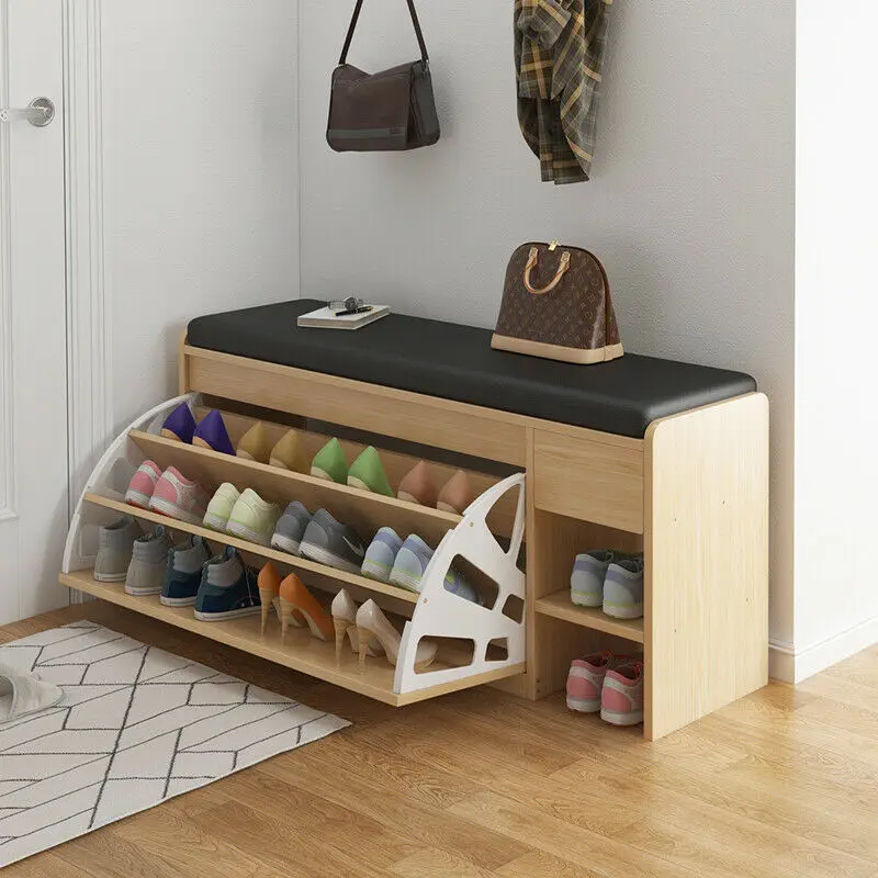 Modern Living Room Furniture Wooden Storage Bench Organiser Sitable ...