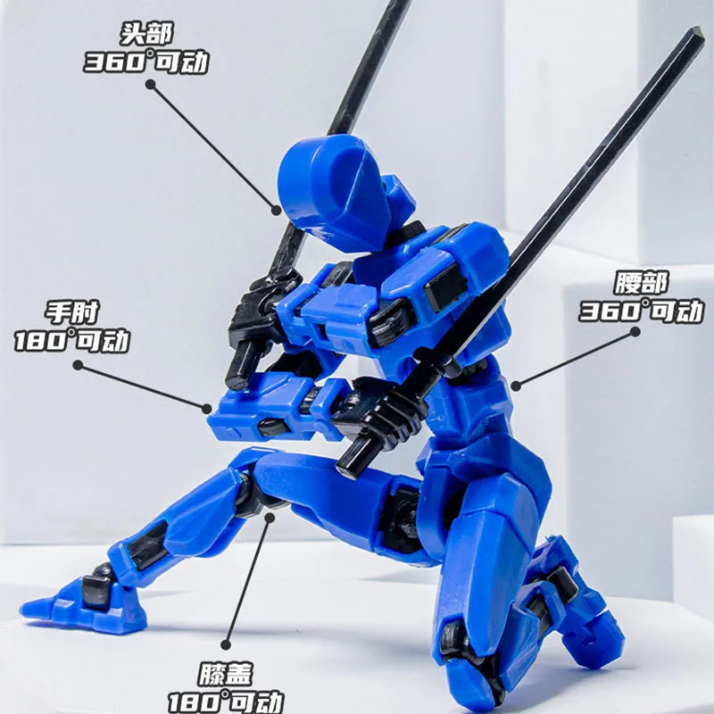 Custom Size Color Office Desktop Articulated Figure Toy Multi Joint Action Figure 3d Printed Creative Kids Mini Toys