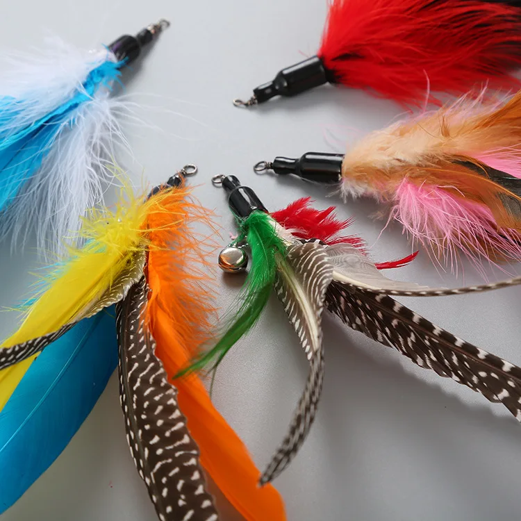 Выдвижной игрушечный тизер для кошек с 5 альтернативными кошачьими игрушками