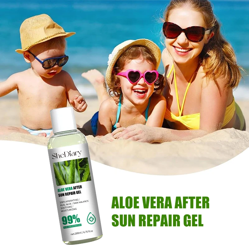 OEM SheDiary hidrata rápidamente la piel después del sol, gel calmante hidratante, gel de aloe vera