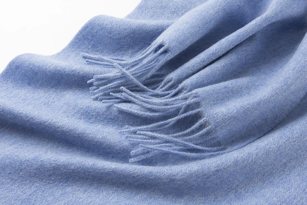 Runyang in Stock Winter New Arrival Factory Pashmina Alpaca Scarf White Color 100% Merino Wool Other Scarf Cashmere Scarf Mufflers