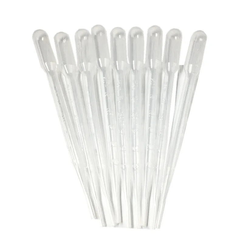 Laboratory Disposable Plastic Transparent Dropper 3ml 160mm 48ul Double Scale Thickening Graduated Pipe Micro Pasteur Pipette